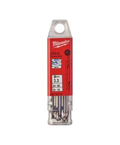 Сверло по металлу HSS-G MILWAUKEE 3,3 мм, 10 шт, двухстороннее, фото  | SNABZHENIE.com.ua