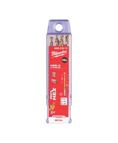 Сверло по металу Milwaukee RedHEX HSS-G TiN 3.5 мм, 10 шт., фото  | SNABZHENIE.com.ua