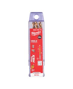 Сверло по металу Milwaukee RedHEX HSS-G TiN 4.5мм (10 шт) - комплект, фото  | SNABZHENIE.com.ua
