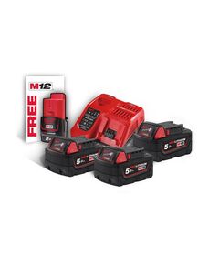 Енергокомплект M18 NRG-503 (3шт, з/у M12-18FC) + акумулятор M12 B2 4933451423, фото  | SNABZHENIE.com.ua