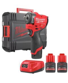 Гайковерт аккумуляторный бесщеточный MILWAUKEE 3/8'' (305 Нм) M12 FSCIWF38-252X, с кольцом, фото  | SNABZHENIE.com.ua