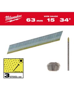 Набор гвоздей для нейлера 15G/34&deg;/38мм INOX (2500 шт), фото  | SNABZHENIE.com.ua