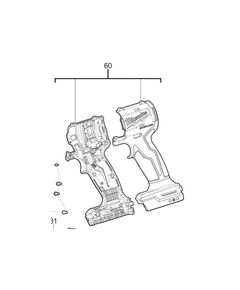 Корпус в сборе для шуруповерта MILWAUKEE M18 BLIDRC, фото  | SNABZHENIE.com.ua