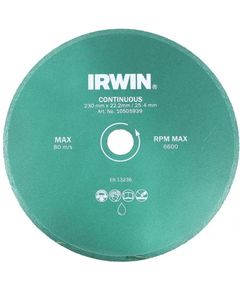 Алмазный сплошной диск 200x25,4x22,2 с подачей воды IRWIN, фото  | SNABZHENIE.com.ua