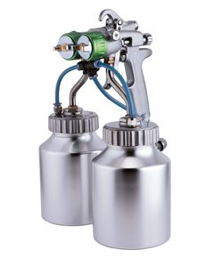 Краскопульт пневматичний HVLP AUARITA PT-29B-1.3, 2 форсунки, 2 бачки, фото  | SNABZHENIE.com.ua