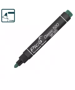 Маркер перманентний Pica Classic 520/36 Permanent Marker bullet tip, зелений, фото  | SNABZHENIE.com.ua