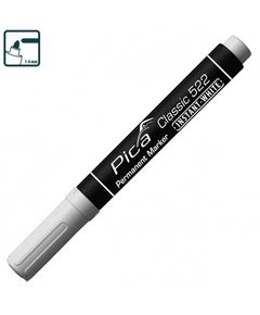 Перманентний маркер Pica Classic 522/52 INSTANT-WHITE, білий, 70 мм, фото  | SNABZHENIE.com.ua