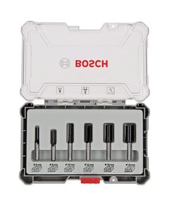 Набір пазових фрез BOSCH 6 шт., хвостовик 8 мм, фото  | SNABZHENIE.com.ua