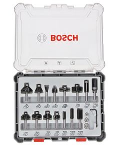 Набор фрез 15 шт, хвостовик 8 мм BOSCH (2607017472), фото  | SNABZHENIE.com.ua