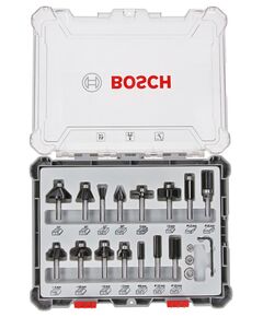 Набор фрез 15 шт, хвостовик 8 мм BOSCH (2607017472), фото  | SNABZHENIE.com.ua