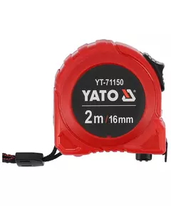 Рулетка YATO L = 2 м x 16 мм, сталевою стрічкою, нейлоновим покриттям, подвійним блокуванням (YT-71150), фото  | SNABZHENIE.com.ua