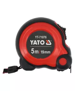 Рулетка YATO L = 5 м x 19 мм, зі сталевою стрічкою, нейлоновим покриттям, подвійним блокуванням (YT-71076), фото  | SNABZHENIE.com.ua
