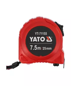 Рулетка YATO L = 7,5 м x 25 мм, стальной лентой, нейлоновым покрытием, двойной блокировкой (YT-71155), фото  | SNABZHENIE.com.ua