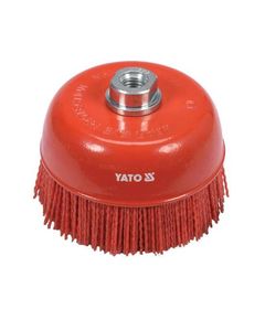 Щетка зачистная нейлоновая YATO 125 мм с гайкой М14, фото  | SNABZHENIE.com.ua