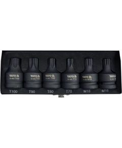 Набір насадок TORX і SPLINE YATO 3/4 T70-100, M16, M18, 6 шт., фото  | SNABZHENIE.com.ua