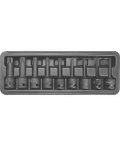 Набор TORX насадок YATO 1/2 T20-T70, 9 шт, фото  | SNABZHENIE.com.ua