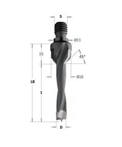 Сверло левое с зенкером M10/11, 8x30x45 мм, CMT 327.080.12, фото  | SNABZHENIE.com.ua