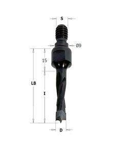 Сверло праве 8x40x55 мм, 4 канавки, різьба М8/9 CMT 353.080.11, фото  | SNABZHENIE.com.ua