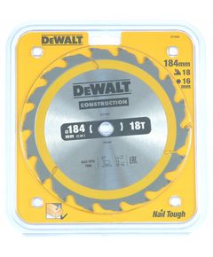 Диск пильный DeWALT 184x16 мм, 18 зубьев, угол 20°, быстрый рез, фото  | SNABZHENIE.com.ua
