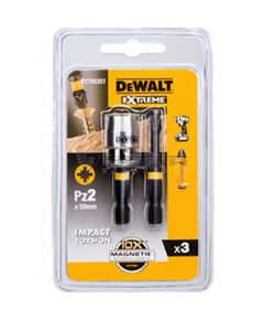 Набір біт DeWALT IMPACT TORSION Pz2, 50 мм, магнітний тримач, 3 шт., фото  | SNABZHENIE.com.ua
