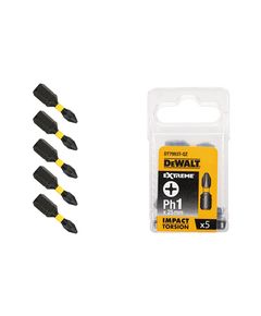 Набор бит DеWALT IMPACT TORSION EXTREME, Philips, Ph1, 25 мм, 5 шт, фото  | SNABZHENIE.com.ua