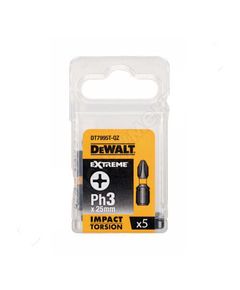 Набор бит DеWALT IMPACT TORSION EXTREME Ph3, 25 мм, 5 шт, фото  | SNABZHENIE.com.ua
