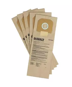 Мішки DeWALT одноразові, паперові, для пилососів DWV902l, 902m, 5шт. (DWV9401), фото  | SNABZHENIE.com.ua