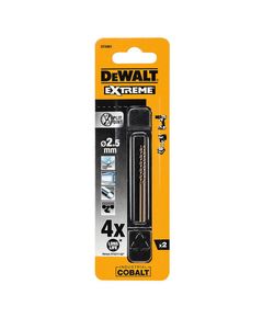 Сверло DeWALT EXTREME COBALT HSS-CO 2,5 мм, 57 мм, 2 шт, фото  | SNABZHENIE.com.ua