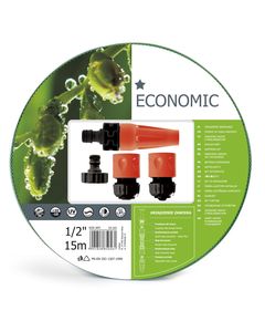 Поливальний набір Economic: шланг 1/2 15м + з'єднувачі CELLFAST 10-101, фото  | SNABZHENIE.com.ua