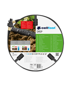 Сочащийся шланг CELLFAST DRIP 1/2 15 м, фото  | SNABZHENIE.com.ua