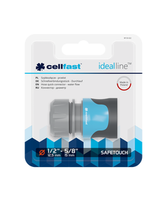 Коннектор SAFETOUCH IDEAL 1/2-5/8 для шлангов CELLFAST 50-632, фото  | SNABZHENIE.com.ua