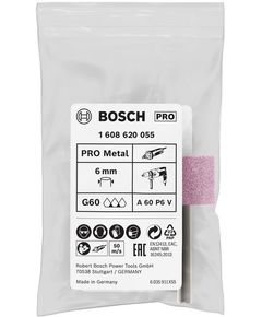 Шарошка цилиндрическая 25x20x6 мм, зерно 60, BOSCH 1608620055, фото  | SNABZHENIE.com.ua