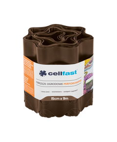 Бордюр газонный перфорированный коричневый 15 см x 9 м CELLFAST, фото  | SNABZHENIE.com.ua