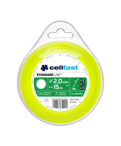Леска для триммера CELLFAST 2,0 мм x 15 м, круглая, фото  | SNABZHENIE.com.ua