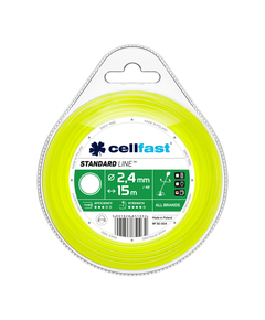 Леска для триммера CELLFAST 2,4 мм x 15 м круглая, фото  | SNABZHENIE.com.ua