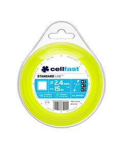 Леска для триммера CELLFAST квадратная 2,4 мм x 15 м, фото  | SNABZHENIE.com.ua