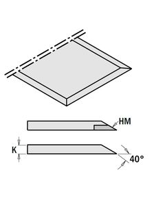 Нож строгальный HSS 6%W 240x30x3 мм CMT HS6.240.303 для дерева, фото  | SNABZHENIE.com.ua
