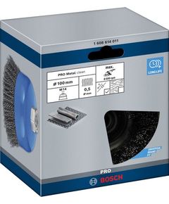 Щетка чашечная Bosch M14 0,5x100 мм витая сталь для шлифовки, фото  | SNABZHENIE.com.ua