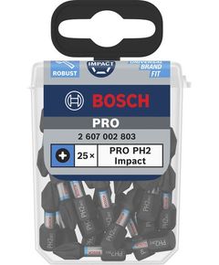 Бита PH2 x 25 мм Impact Control TicTac, 25 шт, BOSCH, фото  | SNABZHENIE.com.ua