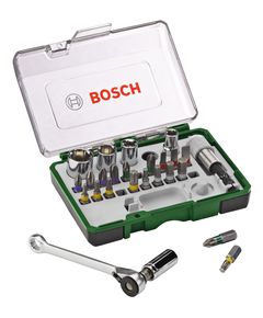 Набор бит и головок с трещоткой PROMOLINE, 27 предметов, BOSCH 2607017160, фото  | SNABZHENIE.com.ua