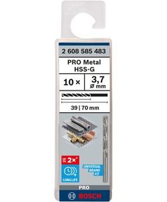Сверла по металу HSS-G 3.7 мм, 10 шт. BOSCH (2608585483), фото  | SNABZHENIE.com.ua