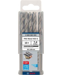 Сверла по металу HSS-G 7.4 мм, 10 шт. BOSCH (2608585503), фото  | SNABZHENIE.com.ua