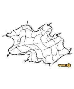 Сітка-органайзер до багажника авто VOREL з 8 гаками, поліпропілен, 90 х 90 см, фото  | SNABZHENIE.com.ua