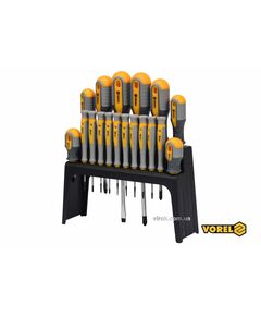 Набор отверток VOREL: SL, PH, TORX, Cr-V, 18 шт [10/120], фото  | SNABZHENIE.com.ua