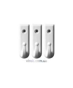 Гачки настенные VOREL с креплением на шуруп, набор 3 шт., фото  | SNABZHENIE.com.ua
