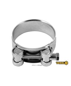 Хомут сталевий з гвинтовим затискачем GBS W1 VOREL : &Oslash;= 56-59/ 22 мм, оцинкований, фото  | SNABZHENIE.com.ua