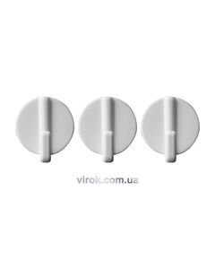 Гачки настінні VOREL самоклеючі з круглою основою, набір 3 шт, фото  | SNABZHENIE.com.ua