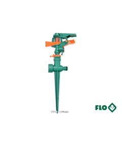 Импульсный дождеватель 6-режимный FLO на колышке, для шланга 1/2, поворот 45&deg;-360&deg;, ABS-пластик, фото  | SNABZHENIE.com.ua