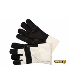 Рабочие перчатки VOREL: хлопок + экокожа, размер 11, фото  | SNABZHENIE.com.ua