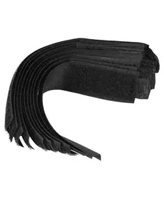 Хомут-липучка для кабеля VOREL: 25 x 150 мм, чорний, нейлон + поліестер + поліуретан, 10 шт [50/100], фото  | SNABZHENIE.com.ua